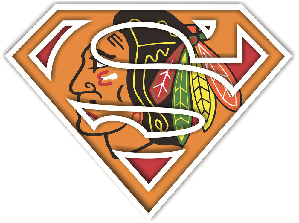 Chicago Blackhawks superman logos iron on heat transfer